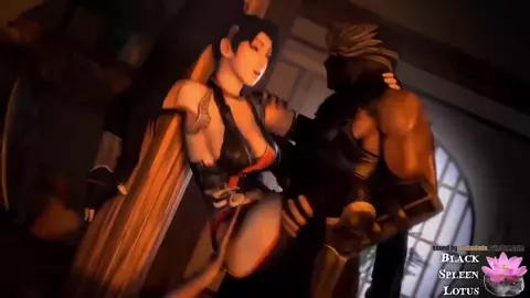 Ryu Fucks Momiji Against the Pillar - Black Spleen Lotus