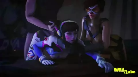 Tracer and D.Va Threesome - M1llcake