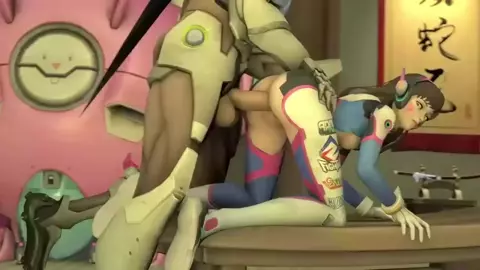 Genji Fucks D.Va in the Ass - Shweeei
