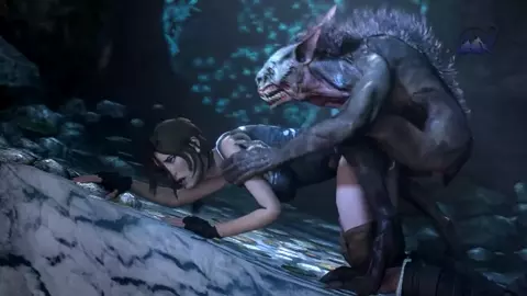 Tomb Raider Lara Croft Cave Monster Fuck - Gob Bluth