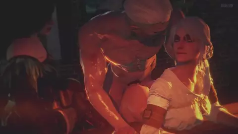 Ciri x Geralt x Yennefer, Doggystyle - Bruh-sfm