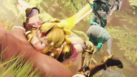 Zelda and Midna having a little friendly bonding moment - Kreamu