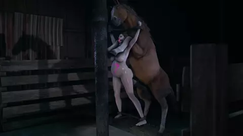 Jill valentine bound by a Horse - Johndoe1970