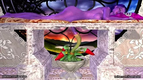 plant makes blowjob for dickgirl - Azantar