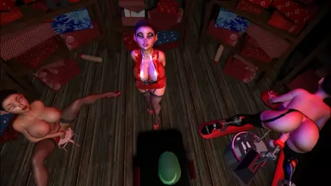 SFM 3D VR Huge tits midget santa elves fuck guy in fantasy pleasure room