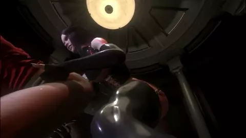 SFM VR 3D Latex Futa Mistress Fucks Male Slave Anal