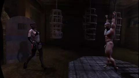 SFM VR 3D 60FPS Big tits mistress femdom sissy dildo milking training