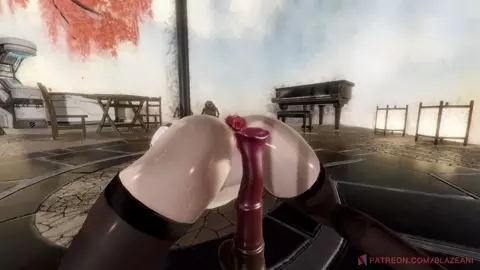 2B prolapse and Bad Dragon - BlazeAni