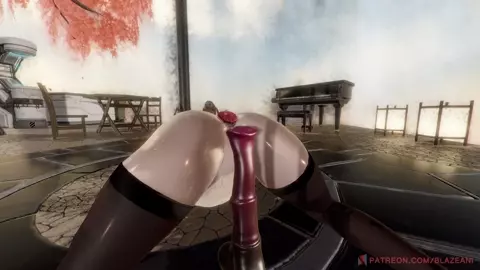 2B prolapse and Bad Dragon - BlazeAni