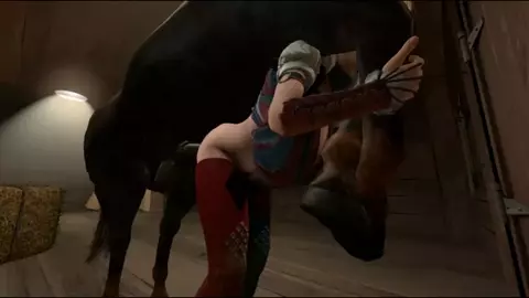 Horse video 94 - Shemale harley with horse's dick