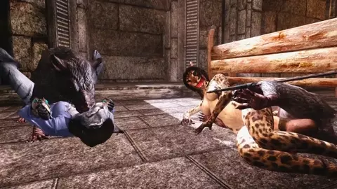 Two Khajiit Ratfucked in Temple