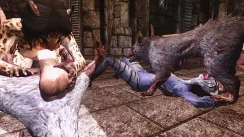 Two Khajiit Ratfucked in Temple