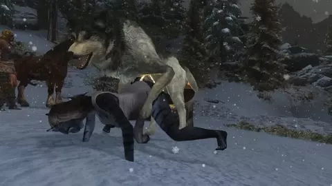 Horny Khajiit Pleasures Beasts