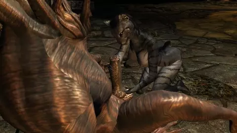 Khajiiti Teen Turned Daedric Slave 4