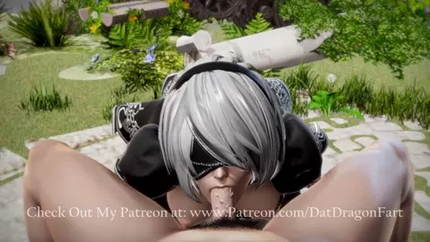 [Dat Dragon Fart] 2B Gokkun (Blindfolded)