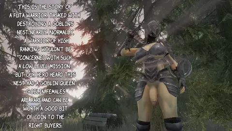 The Futa Warrior and her Pet Goblin (Futa x Female Goblin)