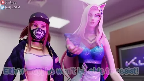 Ahri and Akali facefart a fan and each other