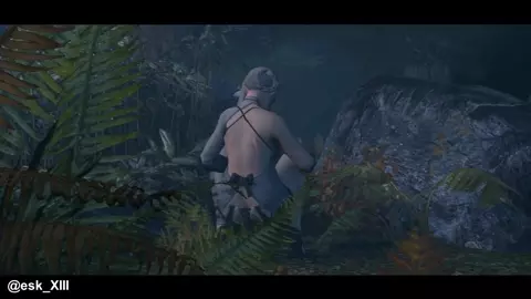 Kaine getting off in the forest of myth
