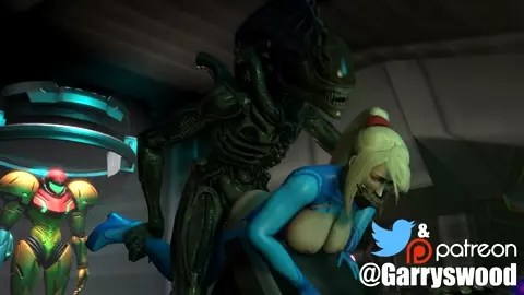 Xenomorph invades Samus' Ship (loop)