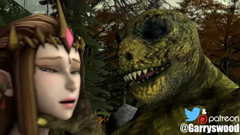 Zelda captured by Lizardman