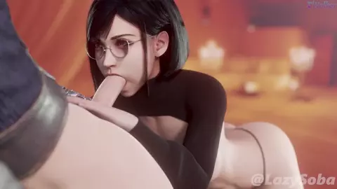 Short Haired Tifa Blowjob