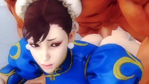 Urien has fun in Chun Li