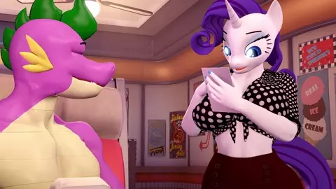 Rarity and Spike - What's on the Menu?