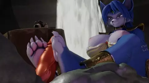 Krystal footjob