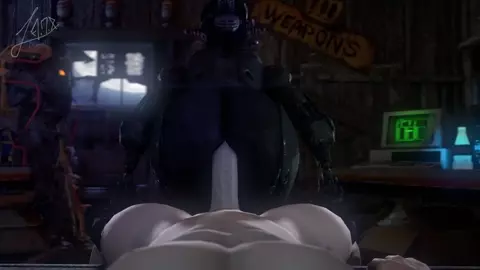 Weapons shop after hours