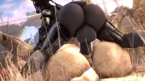 Assaultron fucking a deathclaw