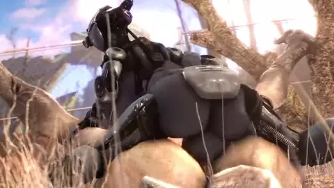 Assaultron fucking a deathclaw