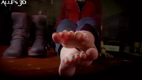 Claire Redfield Foot tease