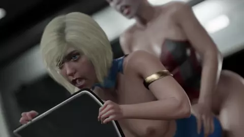 Harley Quinn And Supergirl Playtime KamadevaSFM