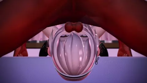 [Chiyu_MMD] Throatfuck and orgasm