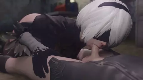 [Nier] 2B Blowjob (Cam1) [4K] [Bewyx]