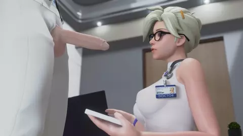 [Overwatch] Mercy Handjob ♡ Blowjob [4K] [Bewyx]