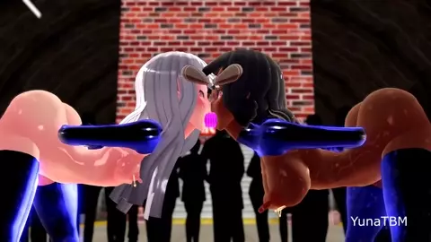 Double Dildo Doggy MMD
