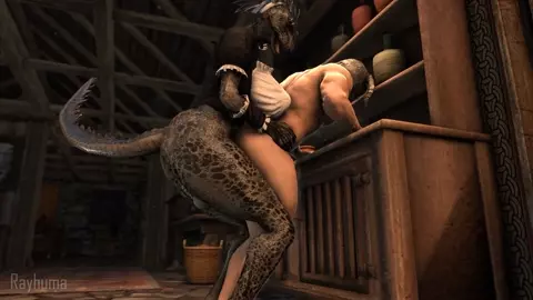 Skyrim Futa Argonian Maid [Rayhuma]