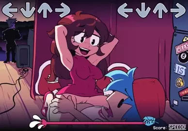 Boyfriend and Girlfriend behind her dad. (SpeedoNSFW)