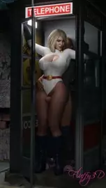 Power Girl thighjob (DC Comics)