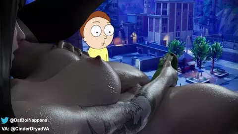 Morty watching Charlotte masturbating (Fortnite)