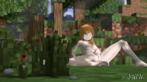 Minecraft-Alex touches herself