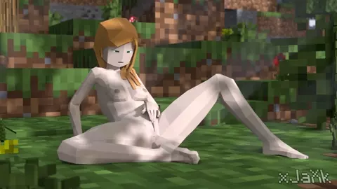 Minecraft-Alex touches herself