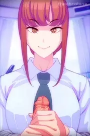 Makima handjob (Sub. Español)