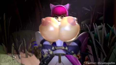 annie hastur giving jinx a titty fuck