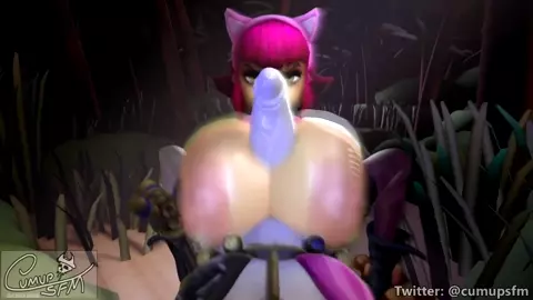 annie hastur giving jinx a titty fuck