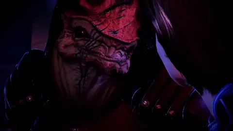 Femshep (Commander Shepard) and Wrex fucking outside club (Mass Effect)