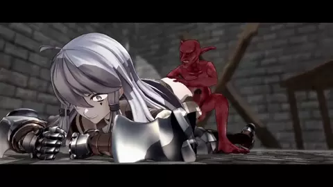 Femboy knight fisted by goblin