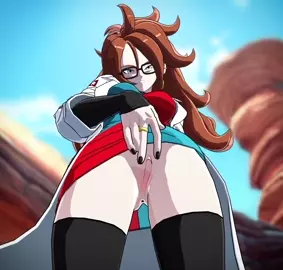 Android 21 massaging her pussy