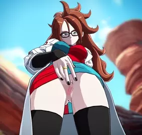 Android 21 massaging her pussy